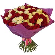 101 червона і біла троянда