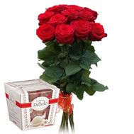 11 roses and rafaello