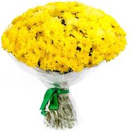 Великий букет жовтих хризантем