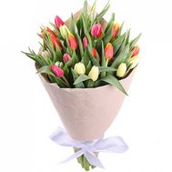 Bouquet of Tulips in Kraft