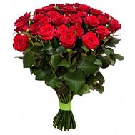 Red roses in a bouquet