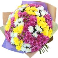 Shrub chrysanthemums in bouquet