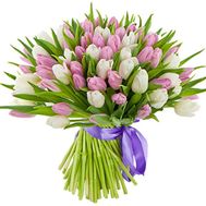 A gentle bouquet of 101 tulips