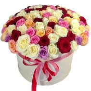 101 roses in a hat box