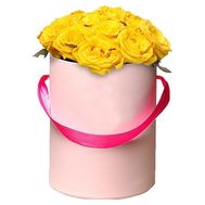 Yellow roses in a box