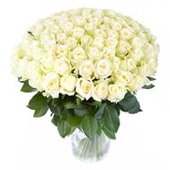 VIP букет із 101 білої троянди