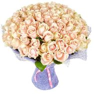 VIP букет 101 кремова троянда