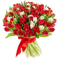 VIP bouquet of 101 red tulips