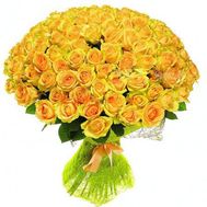 VIP букет 101 жовта троянди