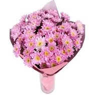 Букет із 13 рожевих хризантем
