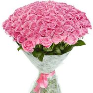 VIP букет 101 рожева троянда