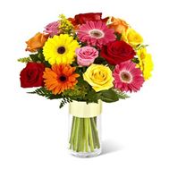 Букет із 10 троянд і 7 гербер