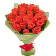 Букет із 25 помаранчевих троянд