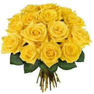 Bouquet of 17 yellow roses