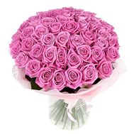 Bouquet of 55 pink roses