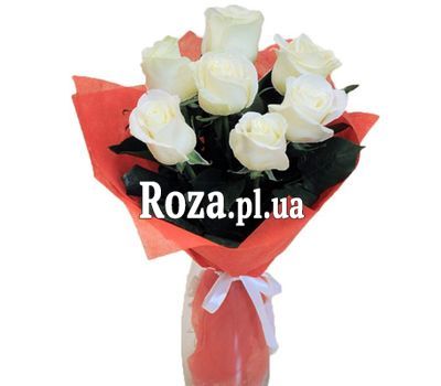 7 білих троянд