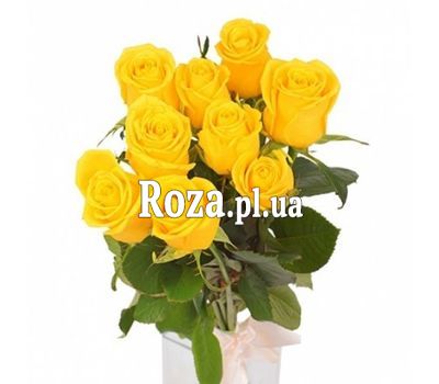 9 жовтих троянд в букеті