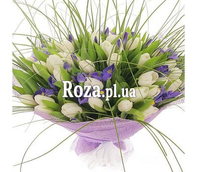 Іриси і білі тюльпани Іриси і білі тюльпани