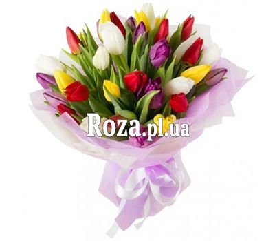 Amazing bouquet of multi-colored tulips Amazing bouquet of multi-colored tulips