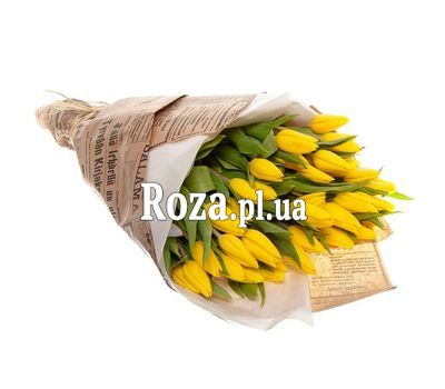 Жовті тюльпани в папері Жовті тюльпани в папері