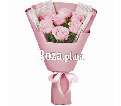 Букет із 7 рожевих троянд Букет із 7 рожевих троянд