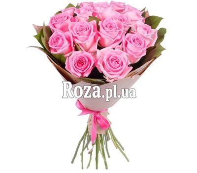 Bouquet of 15 pink roses
