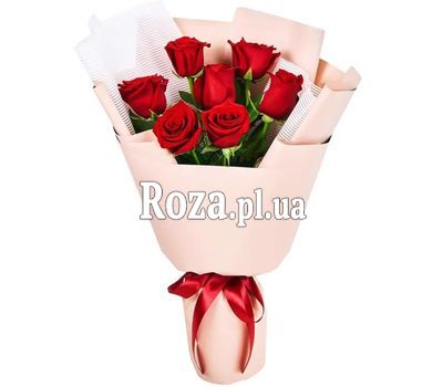 Букет із 7 червоних троянд Букет із 7 червоних троянд