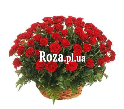 Basket of 101 red roses Basket of 101 red roses