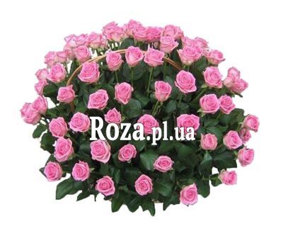 Basket of 121 pink roses Basket of 121 pink roses