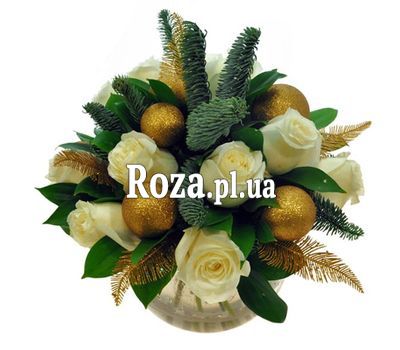 Букет із 11 троянд і прикрас Букет із 11 троянд і прикрас